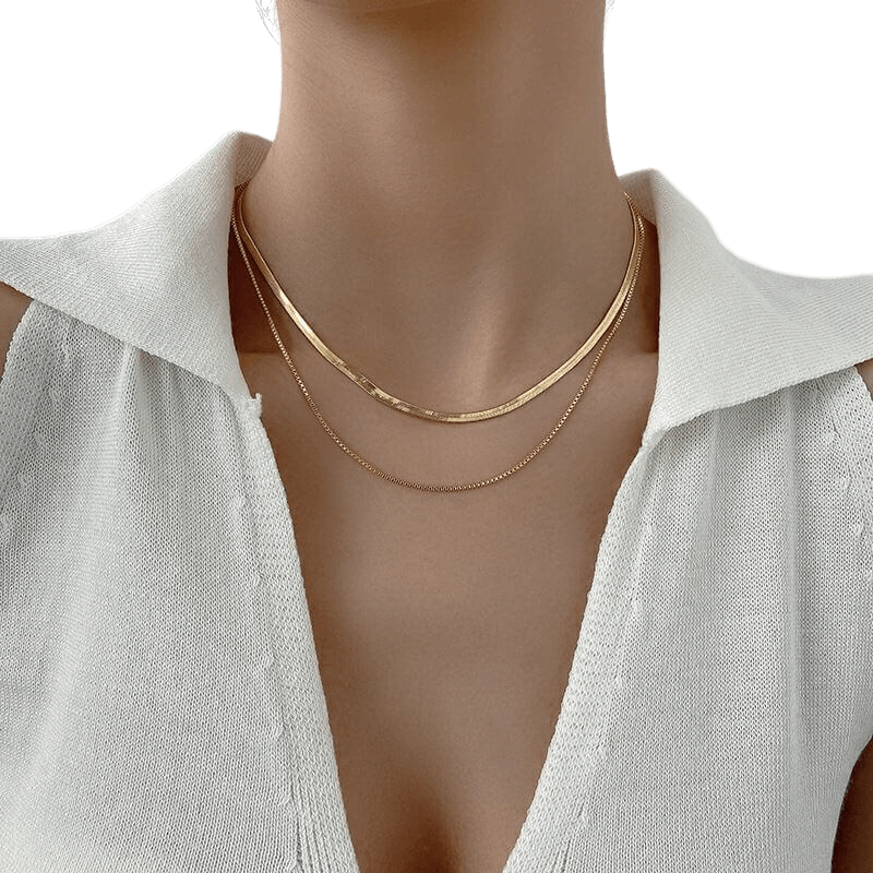 Minimalist Double-Layer Choker Necklace for Men and Women