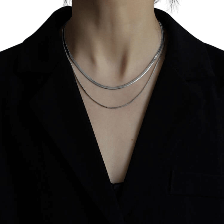 Minimalist Double-Layer Choker Necklace for Men and Women