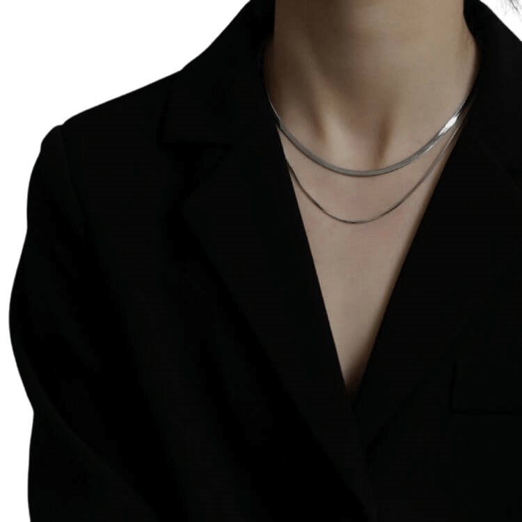 Minimalist Double-Layer Choker Necklace for Men and Women