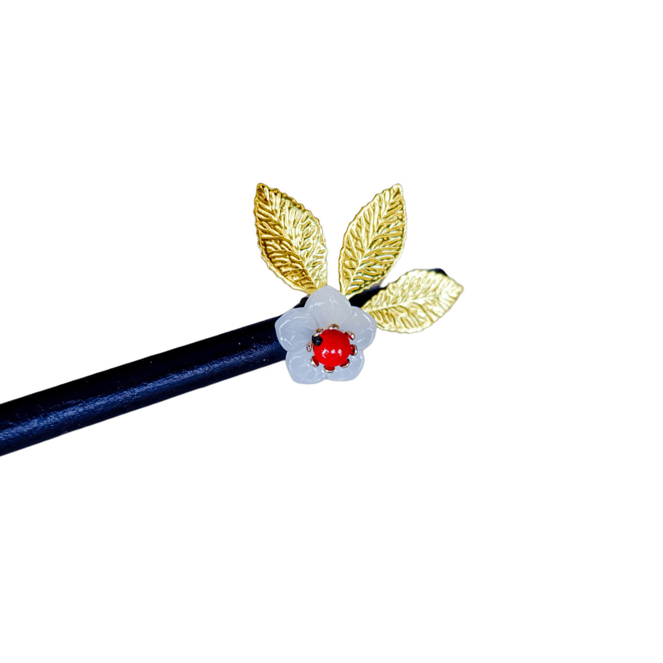 GUANMEI - Wood Hairpin with Cute Flowers