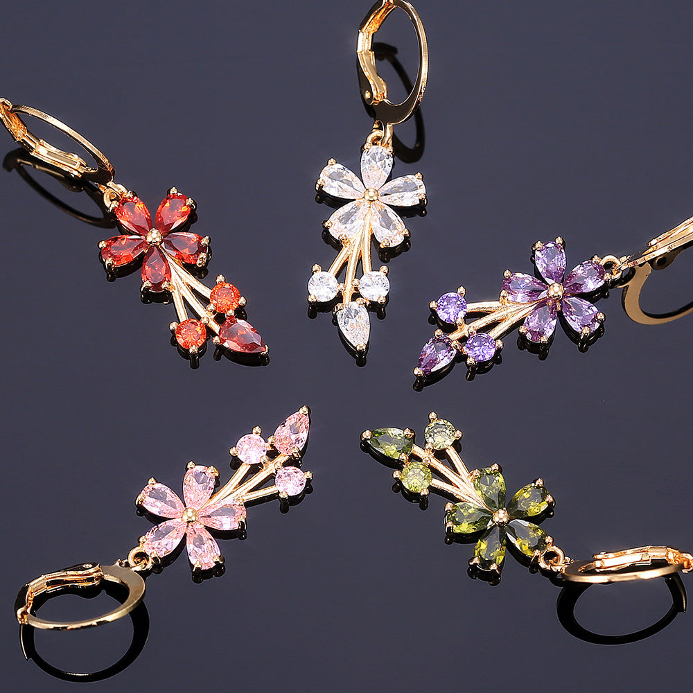 Jardin - Clear Floral Earrings