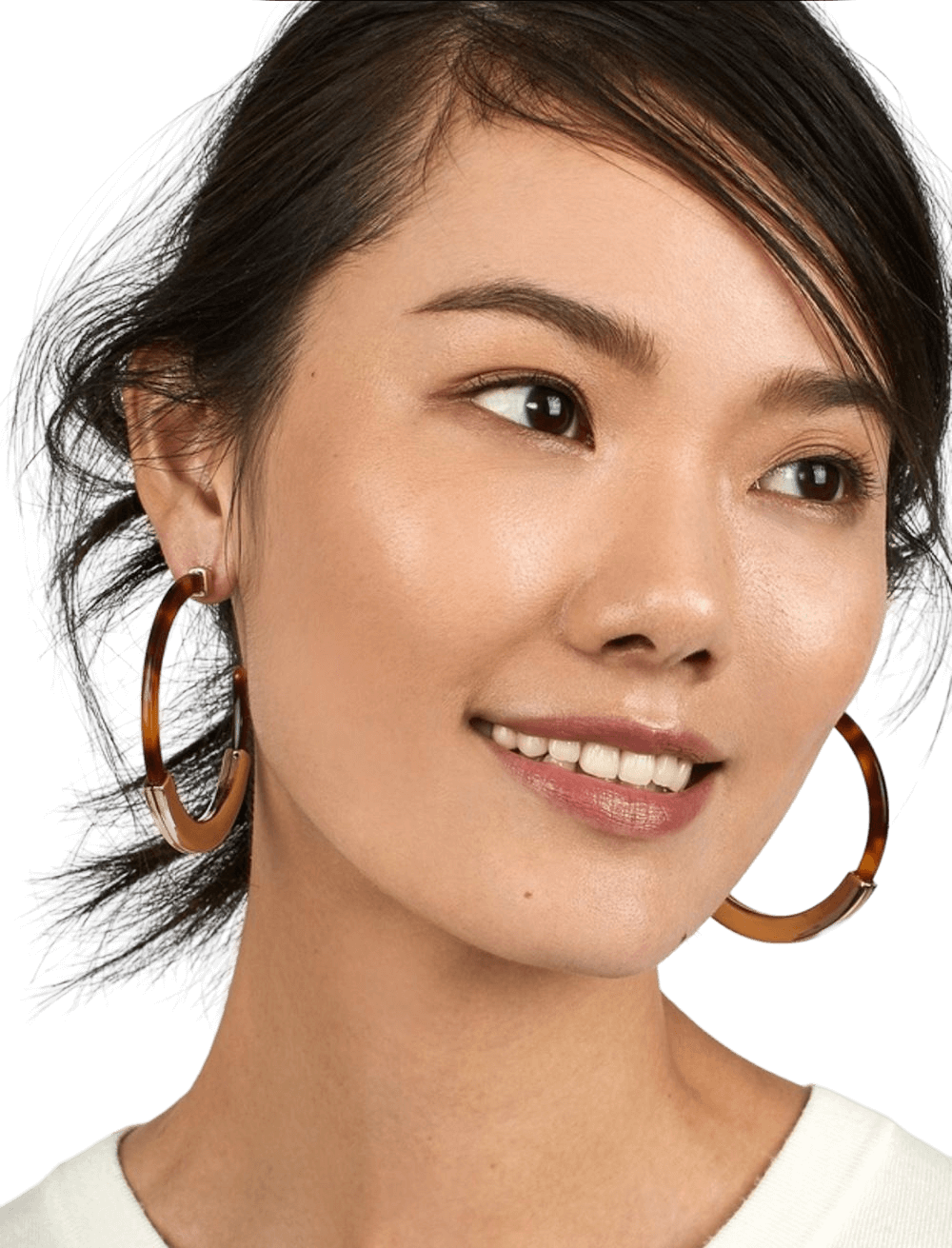 Acrylic Alloy C-Shaped Earrings