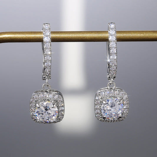 Scintillant - Sparkling Square Earrings