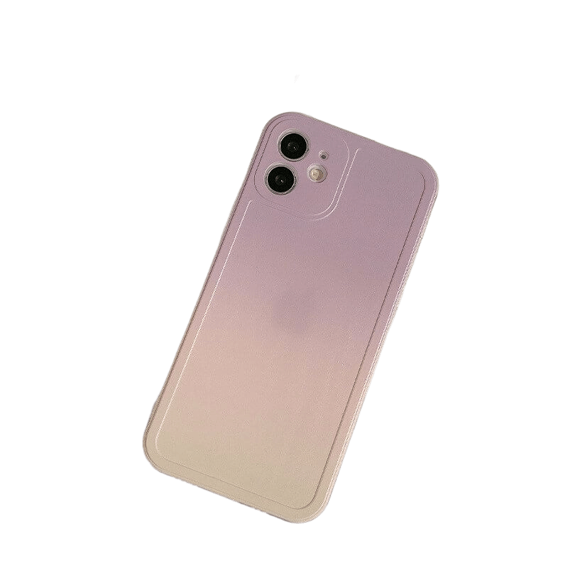 Yellow-Purple Gradient iPhone Case with Matching Pop Socket (can be sold separately) - Compatible Phone Models from iPhone 7 to iPhone 14 Pro Max