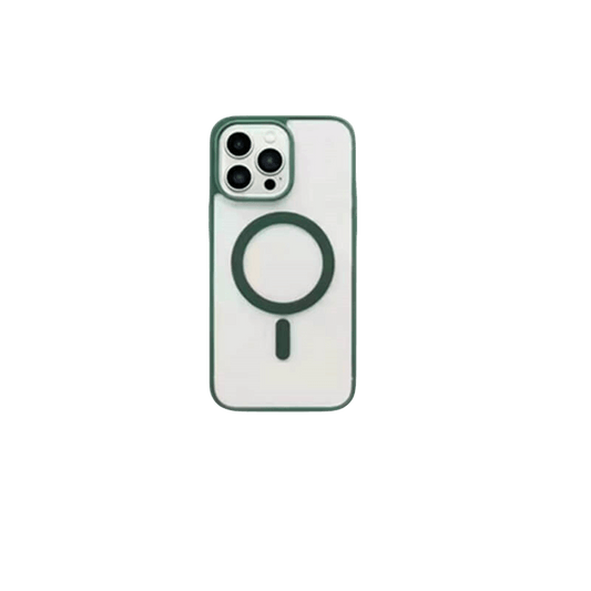 MagiGrip - Clear MagSafe iPhone Case - Green
