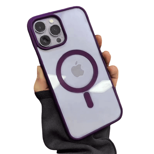 MagiGrip - Clear MagSafe iPhone Case - Purple