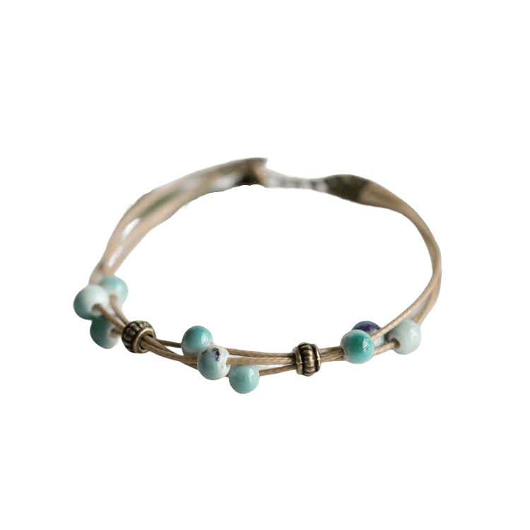 QUAN - Small Beads With Small Rings Bracelet