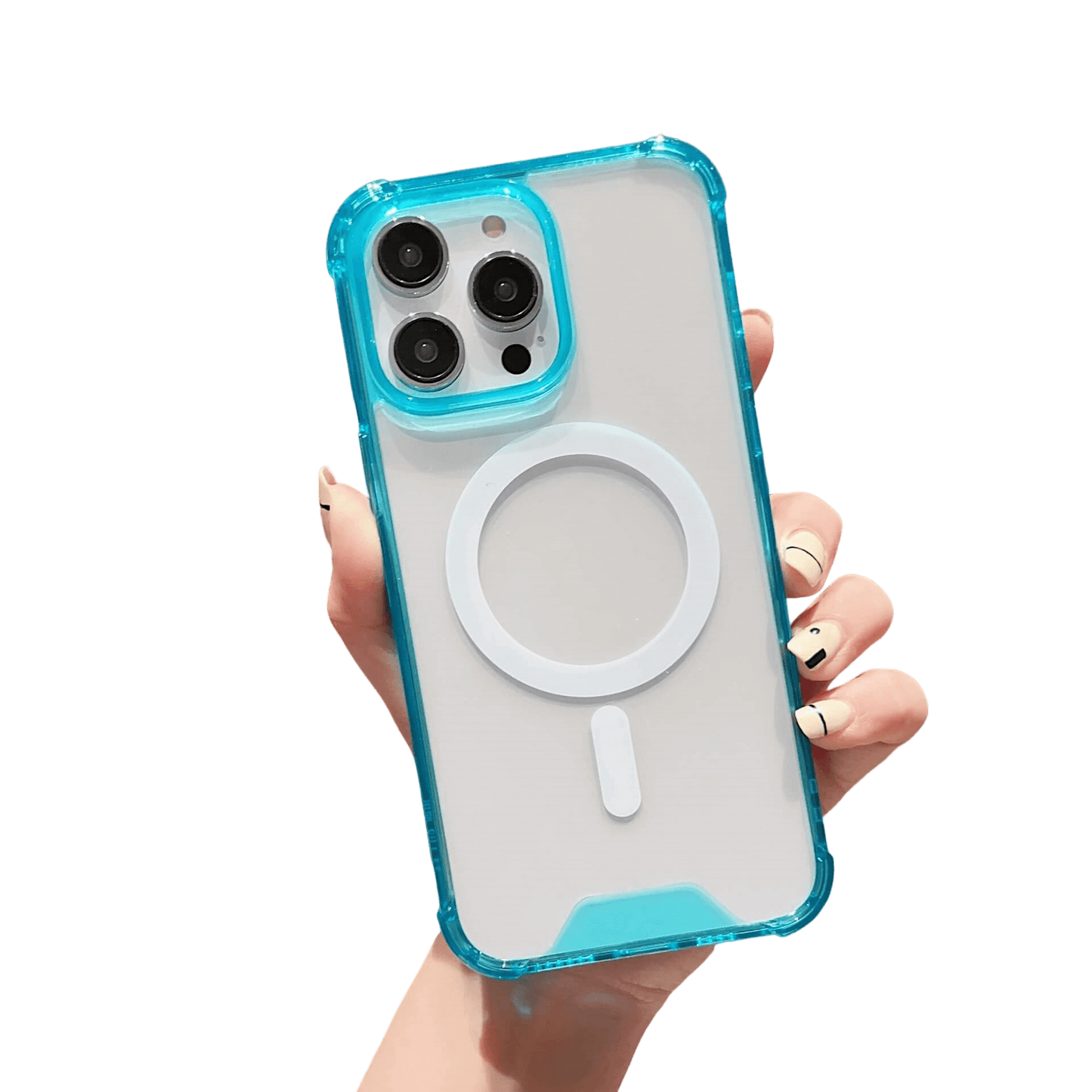 MagiSnap - Clear MagSafe iPhone Case - Blue