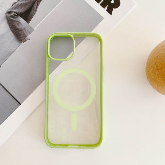 MagiShield - Clear MagSafe iPhone Case - Lime Green