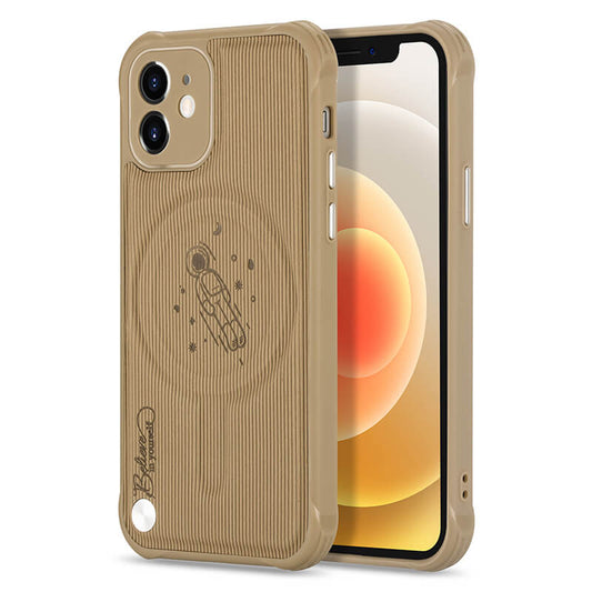 Space Travel iPhone Case - Tan - Compatible Phone Models from iPhone 6 to iPhone 14 Pro Max