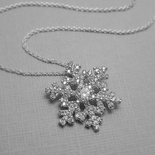 Neige - Exquisite Snowflake Inlaid Necklace