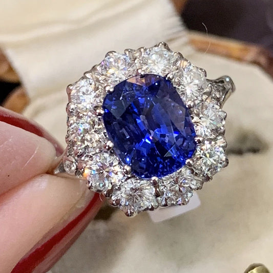 Étincelant - Royal Blue with Big Inlaid Edge Ring