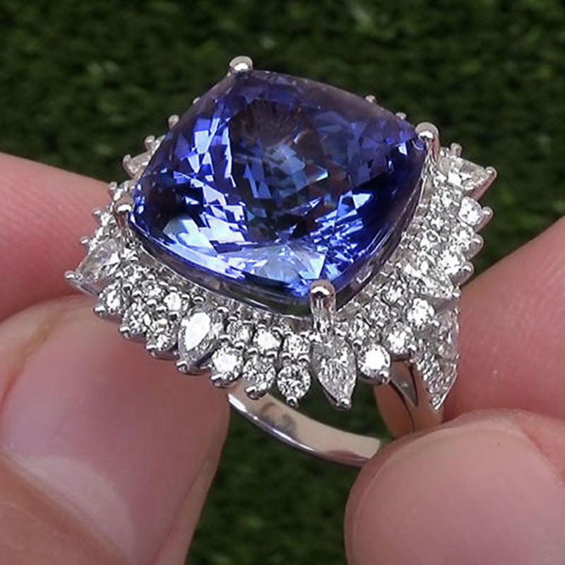 Brillant - Large Sparkling Purple Ring