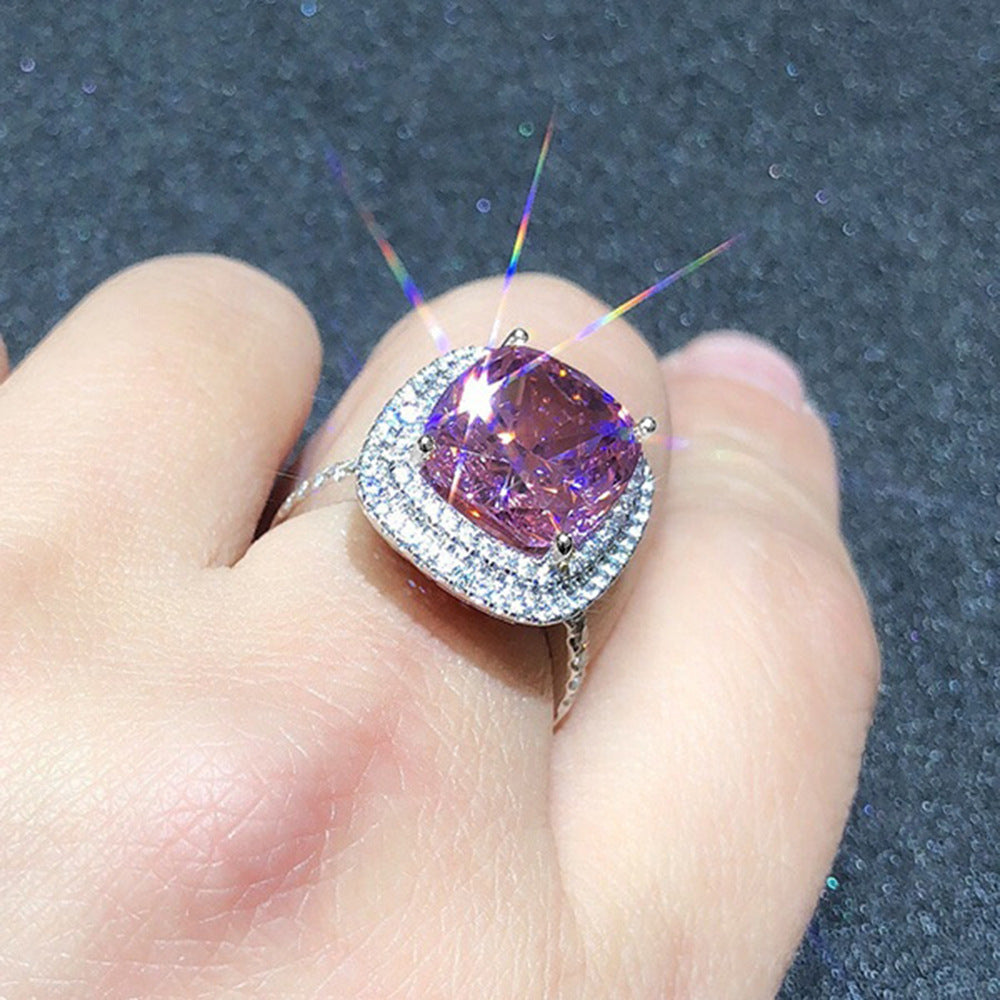 Rosé - Large Pink with Shiny Inlaid Edge Ring