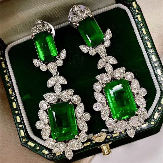 Somptueux - Luxurious Emerald Green Earrings