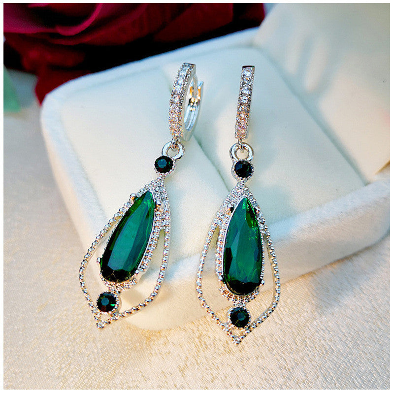 Cigale - Green Waterdrop Earrings