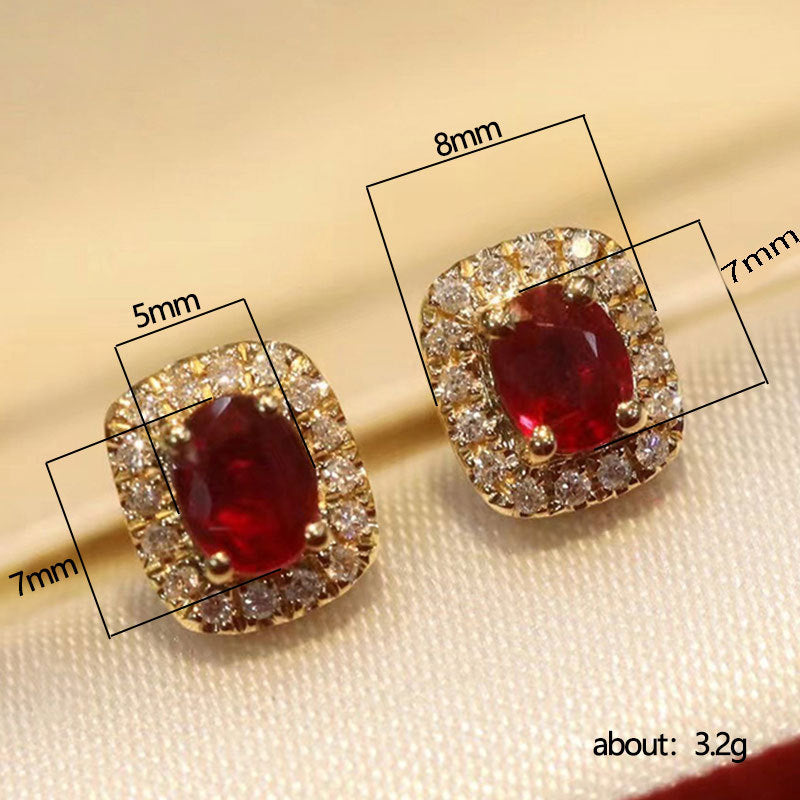 Charmant - Vintage Red Earrings