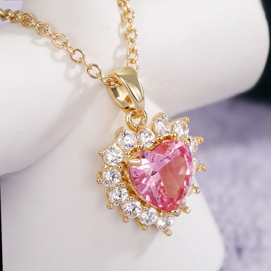 Enthousiasme - Pink Heart Necklace