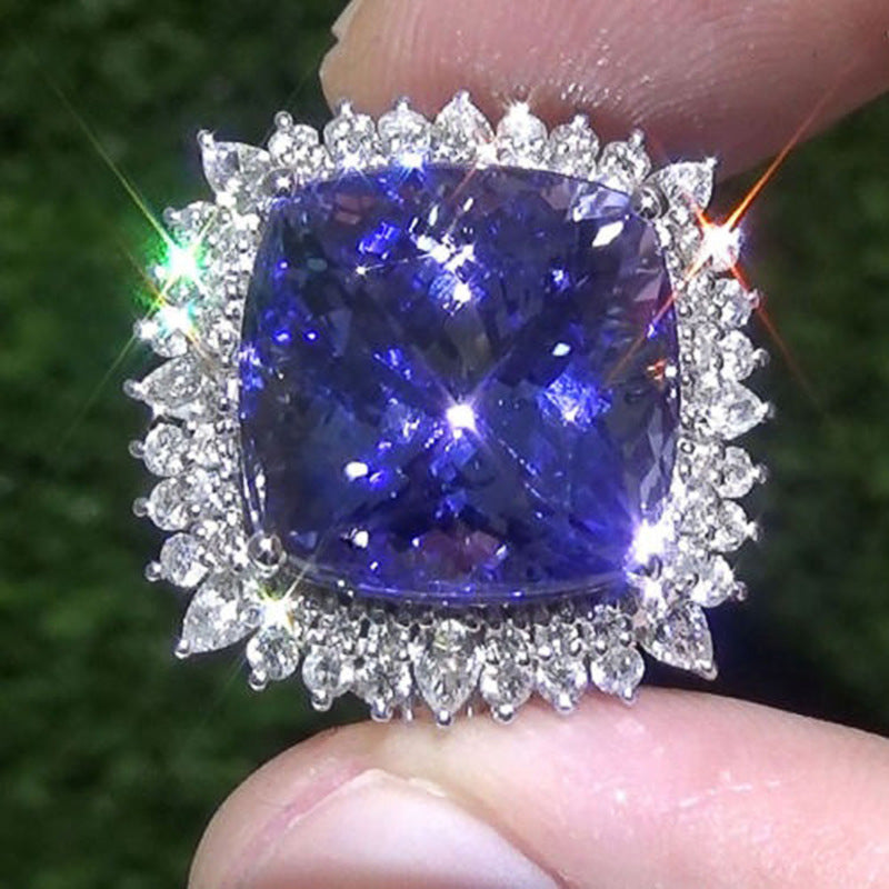 Brillant - Large Sparkling Purple Ring
