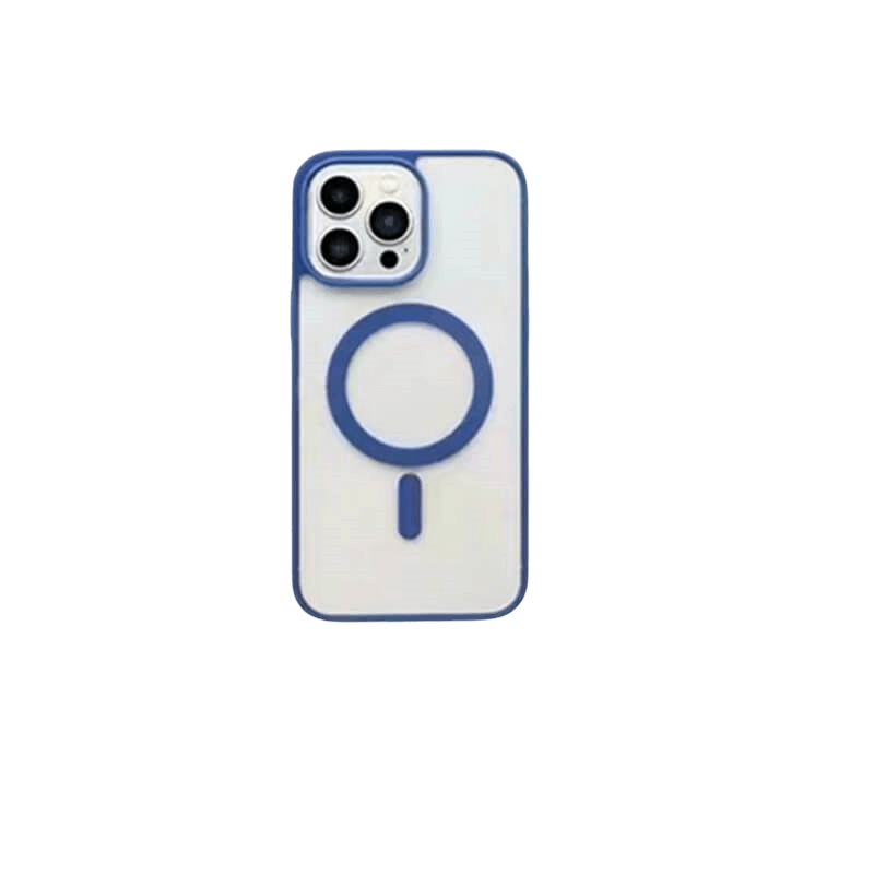 MagiGrip - Clear MagSafe iPhone Case - Blue